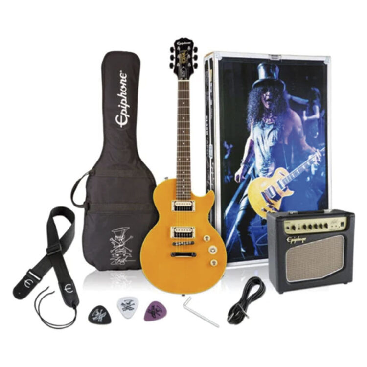 PAQ. GUITARRA EPIPHONE SLASH APPETITE LES PAUL SPECIAL-II PERFORMANCE PPGS-ENA2AANH3-US
