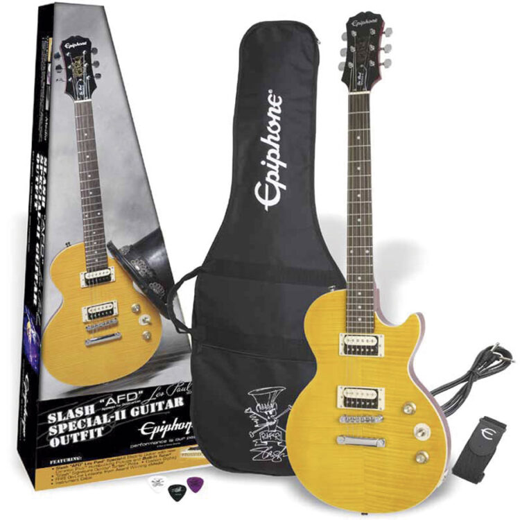 PAQ. GUITARRA EPIPHONE SLASH APPETITE LES PAUL SPECIAL-II GIG BAG ENA2AANH3