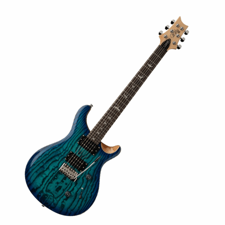 Guitarra Eléctrica PRS SE Exotic Custom 24 Swamp ASH Burl Lake Blue (Natural Black) 114983:LN
