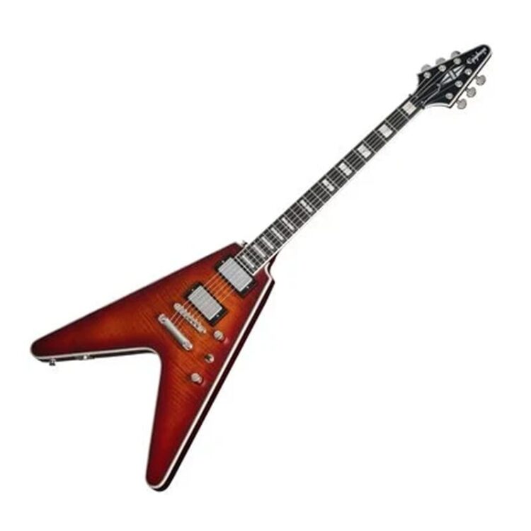 Guitarra Epiphone Flying V Prophecy Aged Bengal Tiger Burst Roja Incluye Premium Gig Bag EIFVYABTBN1