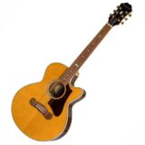 Guitarra Electroacústica Epiphone J-200CE Studio Parlor Solid Top Vintage  Natural EEJPVNGH3